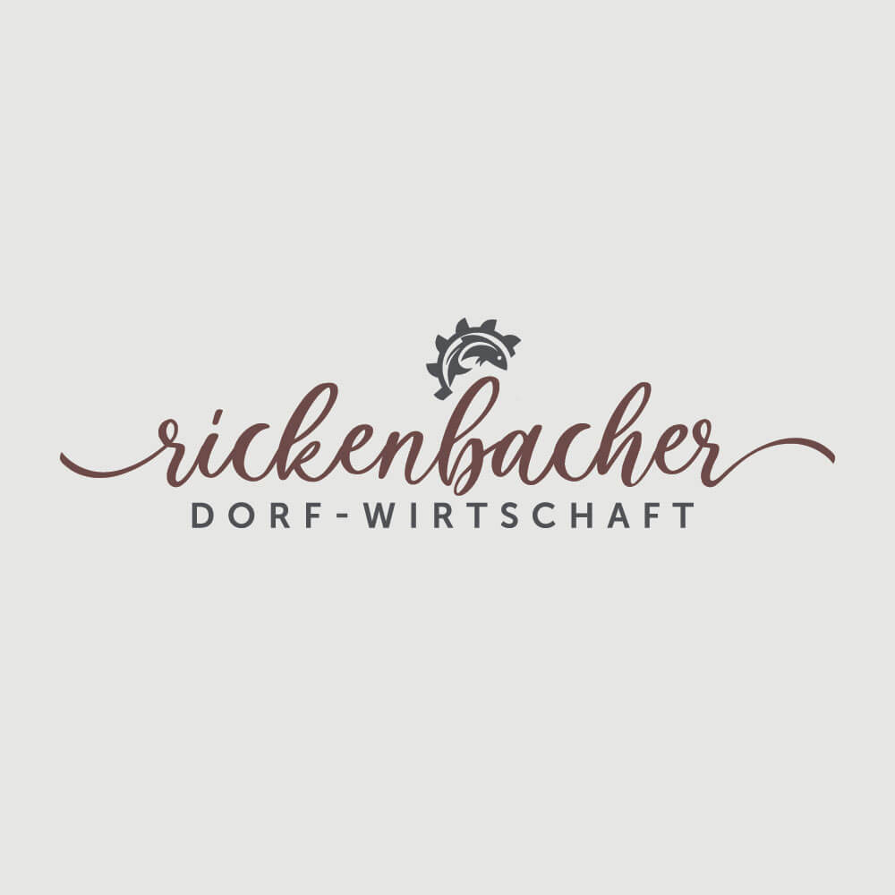 Logo - Rickenbacher Dorfwirtschaft - Kundenreferenz Bacher PrePress