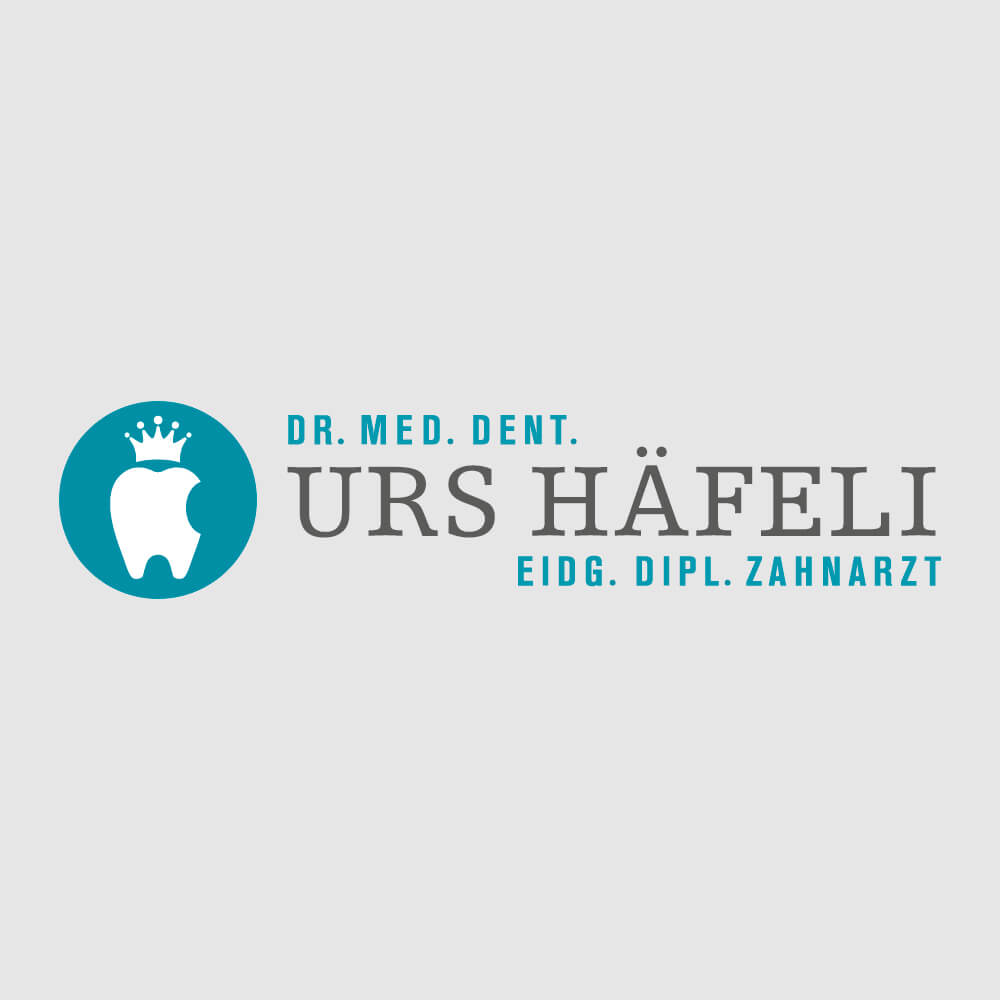 Logo Zahnarzt Schenkon Urs Häfeli als Kundenreferenz von Bacher PrePress