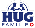 HUG Familien Logo für Kundenreferenz von Bacher PrePress